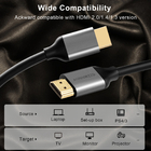 10M OEM 4K HDMI To HDMI Cable Durable Nylon Braided